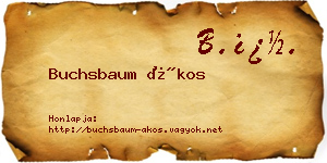 Buchsbaum Ákos névjegykártya